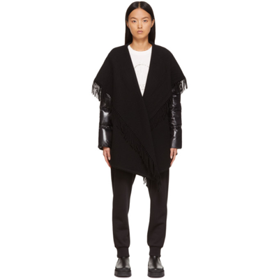 Shop Moncler Down Wool Cardigan In 999 Black