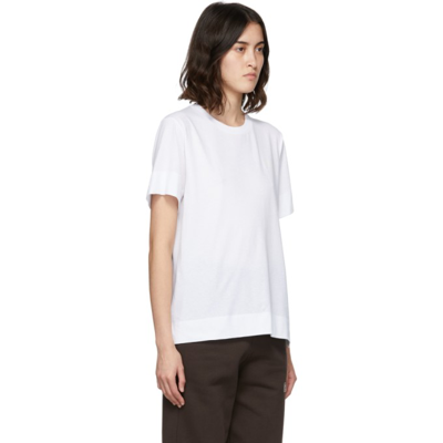 Shop Ganni Thin Software Jersey T-shirt In 001 White