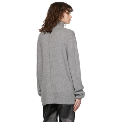 The Row Essentials Stepny Wool And Cashmere-blend Turtleneck Sweater In Gym Grey Me