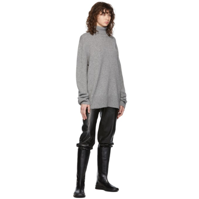 Shop The Row Grey Cashmere Stepney Turtleneck In Gym Grey Me