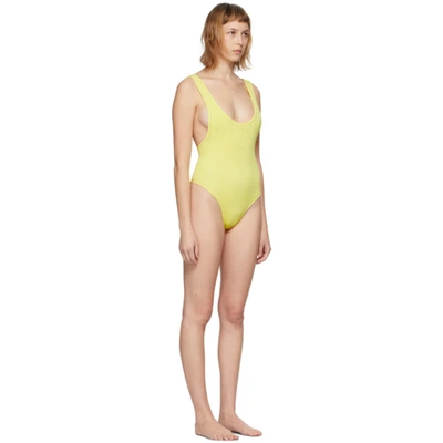 Reina Olga Yellow Scrunch Ruby One-piece Swimsuit In Baby Yellow