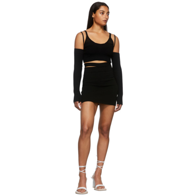 Shop Adamo Black High Waisted Mini Skirt In 004 Black