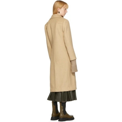 Shop 3.1 Phillip Lim / フィリップ リム Beige Double-breasted Long Coat In So260 Soft Camel