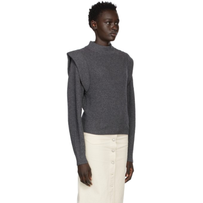 Isabel Marant Peggy Ribbed-knit Wool-blend Sweater In Grey ModeSens