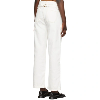 Shop B Sides White Cinch Jeans