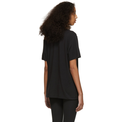 Shop Skims Black Stretch Boyfriend T-shirt In Onyx