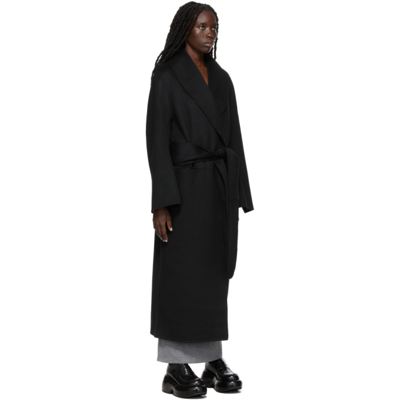 Shop Totême Robe Coat In 200 Black