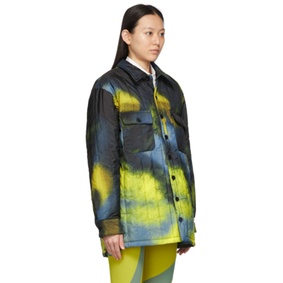 Shop Marques' Almeida Spray-painted Quilted Jacket In Yellow/blk