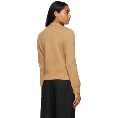 Shop Apc Tan Helena Sweater In Cab Camel