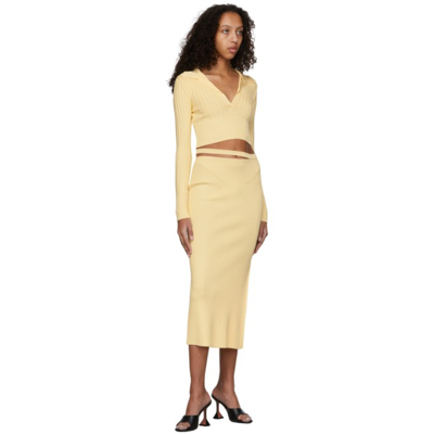 Shop Anna October Yellow Sandra Knitted Polo