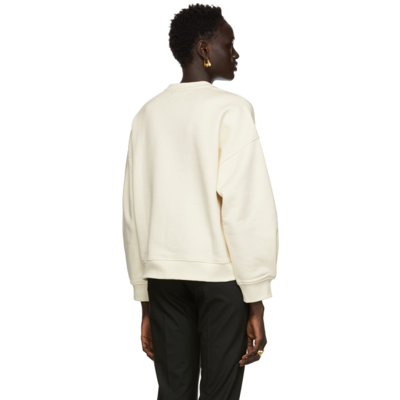 Shop Caes Off-white Organic Cotton Sweatshirt In Off White