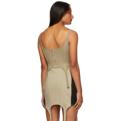 Shop Dion Lee Ssense Exclusive Rib Combat Corset Tank Top In Stone