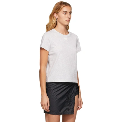 Shop Alexander Wang T Flocked Logo T-shirt In 050 Heather