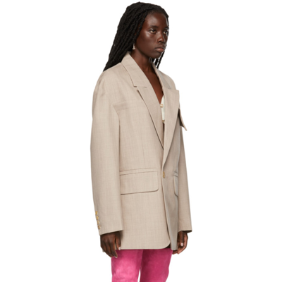 Shop Jacquemus Beige La Montagne 'la Veste Yuco' Blazer In 150 Beige