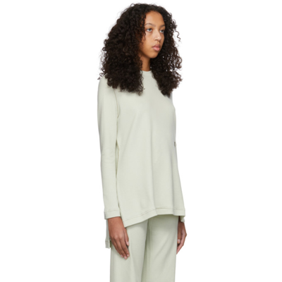 Jil Sander Green Wool & Nylon Long Sleeve T-shirt In 056 Light M