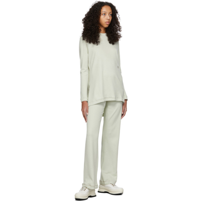 Jil Sander Green Wool & Nylon Long Sleeve T-shirt In 056 Light M