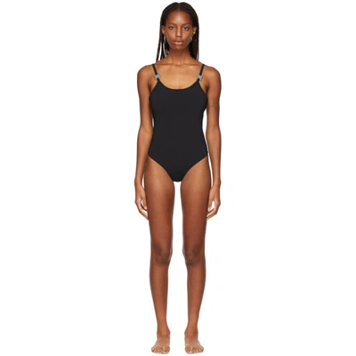 Shop Alyx Black Susyn One-piece Swimsuit In Mty0001 Black/silver