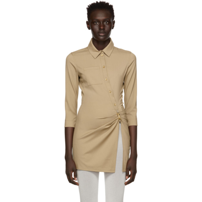 Shop Jacquemus Beige 'la Tunique Jocou' Long Sleeve Shirt In 150 Beige