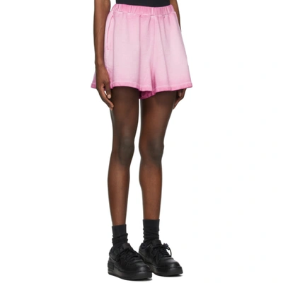 Shop Opening Ceremony Pink Rose Crest Sweat Shorts In Mauve Mauve