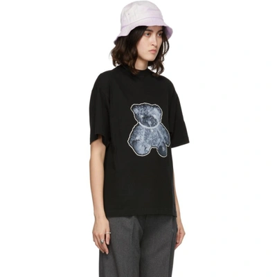 Shop We11 Done Pearl Necklace Teddy T-shirt In Black