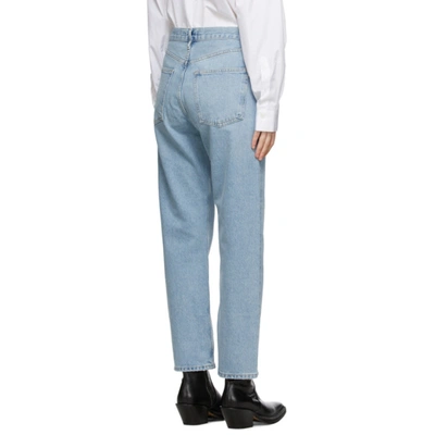 Shop Agolde Blue 90's Mid-rise Loose Fit Jeans In Snapshot