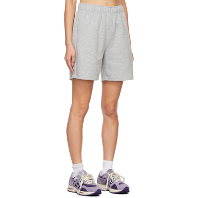 Shop Alo Yoga Grey Accolade Sport Shorts In Athletic Heather Gre