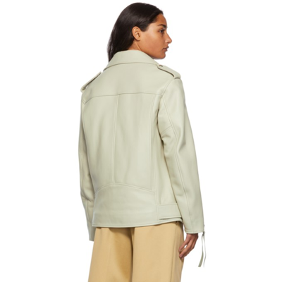 Shop Honey Fucking Dijon Acne Studios Edition Green Leather Jacket In 3 Pastel Green