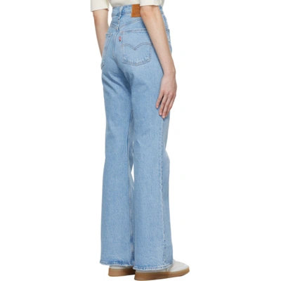Shop Levi's Blue Flare Leg Jeans In Marine Babe