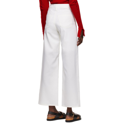 Shop Marni White Five-pocket Trousers In 00w03 Whit