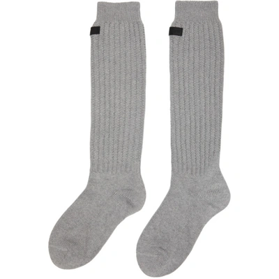 Shop Fear Of God Seventh Collection Socks In 039 Lt Grey