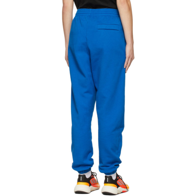 Shop Martine Rose Blue Slim Track Pants In Mr006 Blue