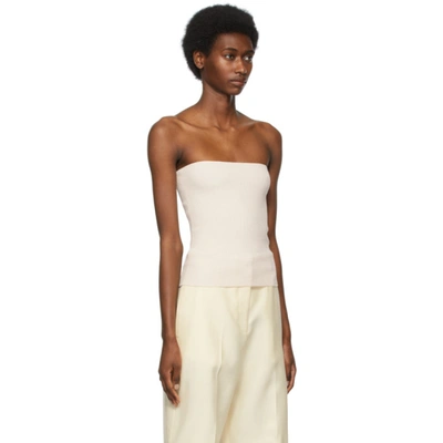 Shop Arch The Off-white Ribbed Tube Top In Ivory