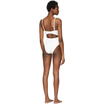 Shop Solid & Striped White Zebra 'the Esme' One-piece Swimsuit In Marshmellow