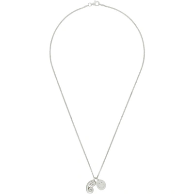 Shop Seb Brown Kids Silver Smiley Curly Necklace