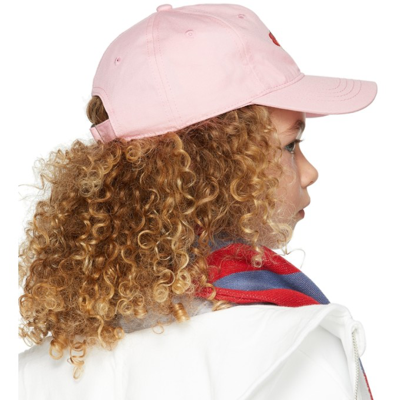 Shop Off-white Kids Pink Flower Baseball Cap In Pink/multi