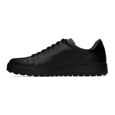 Shop Ferragamo Black Gancini Number Sneakers In 005 Nero