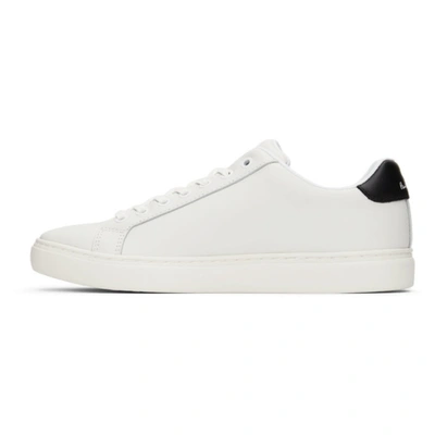 Shop Ps By Paul Smith White Leather Zebra Rex Sneakers In 1 Whites