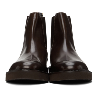 Shop Paul Smith Brown Leather Linton Boots In 68 Browns