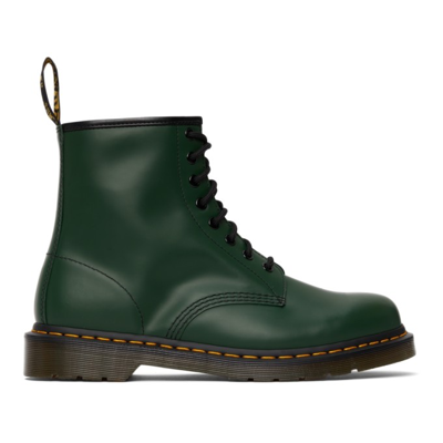 Dr. Martens 1460 Smooth Leather Lace Up Boots In Green