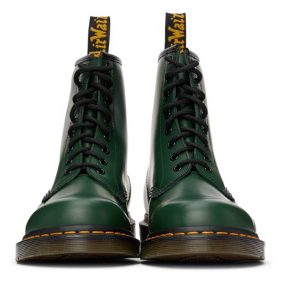 Dr. Martens 1460 Smooth Leather Lace Up Boots In Green
