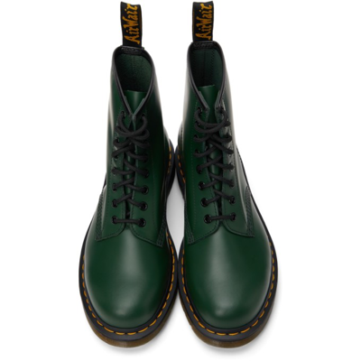 Dr. Martens 1460 Smooth Leather Lace Up Boots In Green
