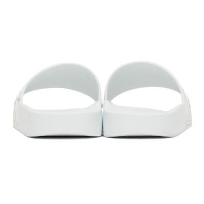 Shop Givenchy Logo Flat Sandals In 100-white