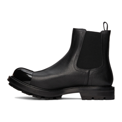 Shop Alexander Mcqueen Black Worker Chelsea Boots In 1000 Black/black/bla