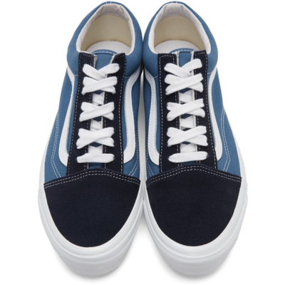 Shop Vans Blue Og Old Skool Lx Sneakers In Navy