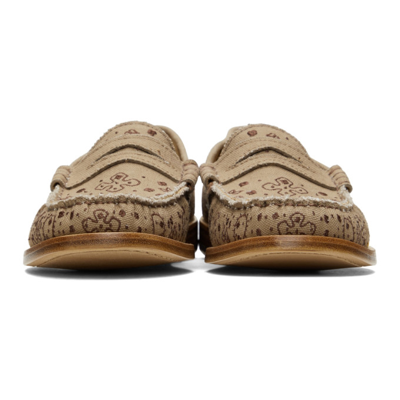 Shop Rhude Bandana Loafers In Brown0090