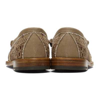 Shop Rhude Bandana Loafers In Brown0090