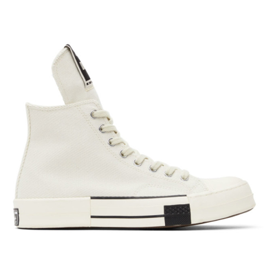 Shop Rick Owens Drkshdw Off-white Converse Edition Drkstar Hi Sneakers In 111 Milk