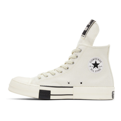 Shop Rick Owens Drkshdw Off-white Converse Edition Drkstar Hi Sneakers In 111 Milk