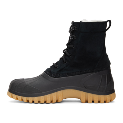 Shop Diemme Ssense Exclusive Black & Beige Anatra Boots In Black/beige