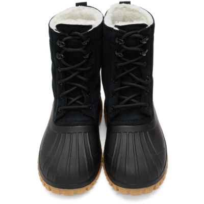 Shop Diemme Ssense Exclusive Black & Beige Anatra Boots In Black/beige